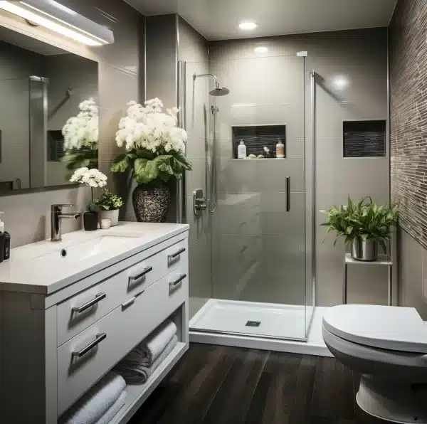 Cubicle With a Shower Bathroom Design Ideas