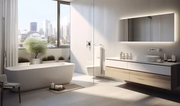 All White Design for Traditional Bathroom Styles