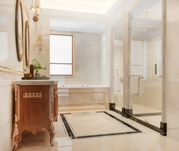 Light Beige Classy Feel Bathroom Design Ideas